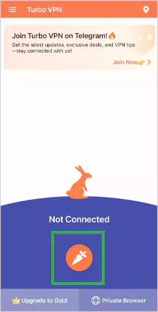Click on the Carrot Button