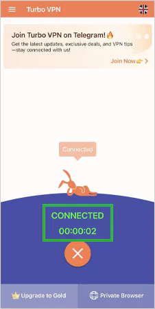 Upon doing so the VPN is enabled