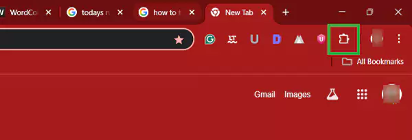 Click on the extension