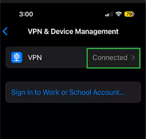VPN is Connected