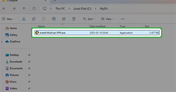 Search for the Mullvad VPNss
