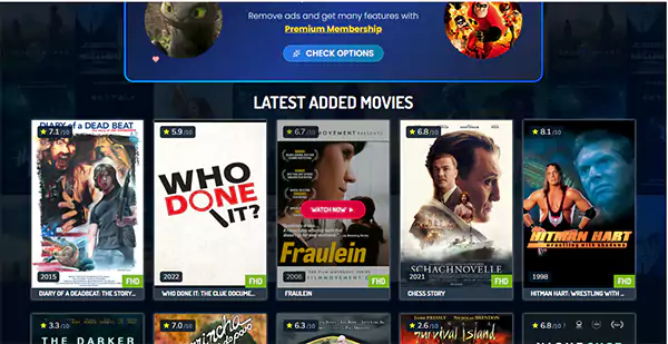 LookMovie homepage