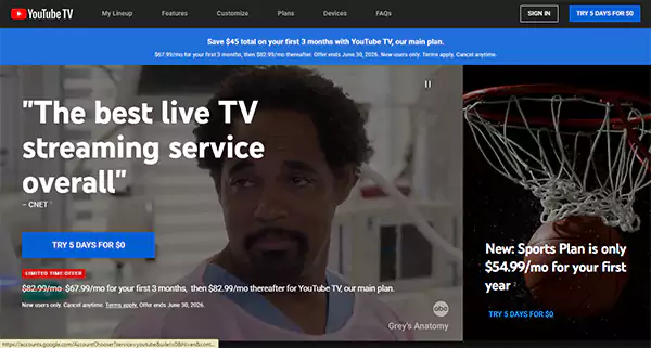 YouTube TV