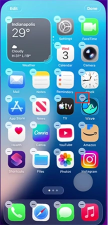 icons start to wobble