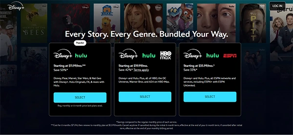 Disney+ Homepage